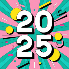 background with 2025 numbers