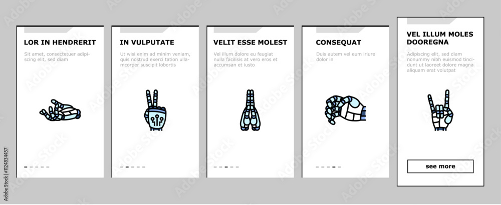 Aufkleber robot hand gesture ai digital onboarding mobile vector future intelligence, technology holding, mone