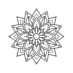 Traditional Zen mandala vector illustration arts on white background