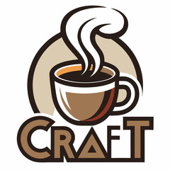 sticker design of cup of coffee
