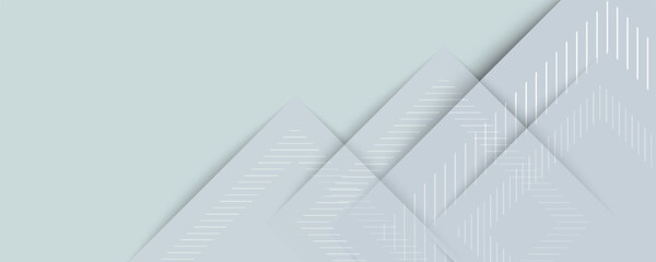 Abstract banner web template design background white and gray squares layered with halftone. eps 10