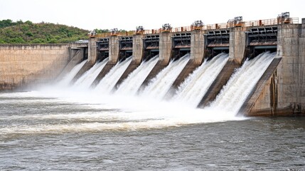 Hydroelectric Dam Amidst Pristine Wilderness