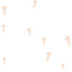 Wooden block of the number 1