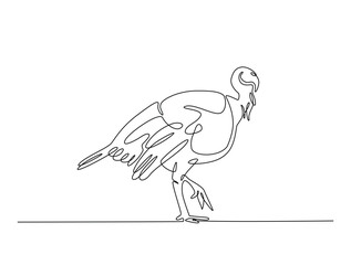 Continuous one line drawing of turkey for livestock and farming concept. Abstract turkey in single line art illustration. Editable vector.