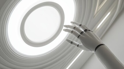 Robotic Hand Reaching for Futuristic Light Source