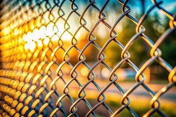 Fototapeta premium Captivating Conceptual Photography of an Intricate Wire Fence Pattern That Evokes a Sense of Repetition, Structure, and Artistic Expression in a Unique Visual Presentation