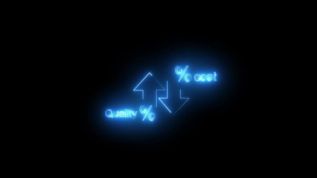 Cost and quality control concept. Successful organization strategy and management.