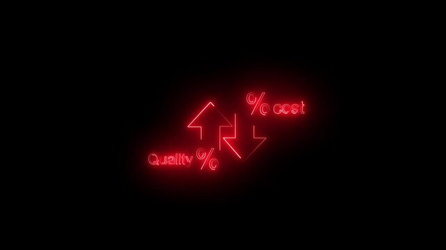 Cost and quality control concept. Successful organization strategy and management.