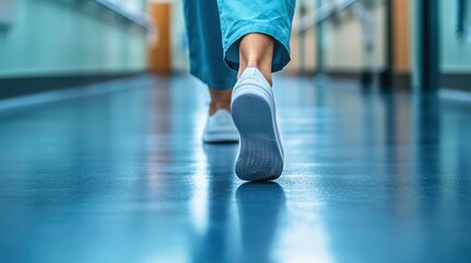 Naklejka premium A Healthcare Professional's Journey: Steps Towards Healing