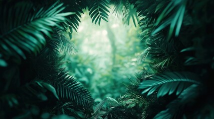 Fototapeta premium Lush Tropical Jungle Background