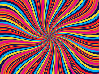 Vintage retro banner background. Colorful grunge wave wallpaper. Vector illustration. Twist party backround pattern.