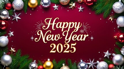 Merry christmas and happy new year background.