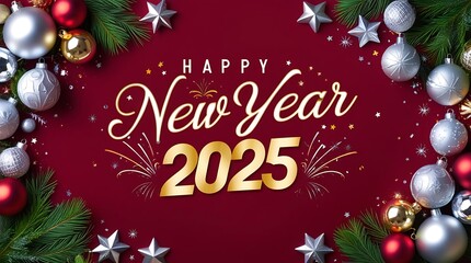 Merry christmas and happy new year background.