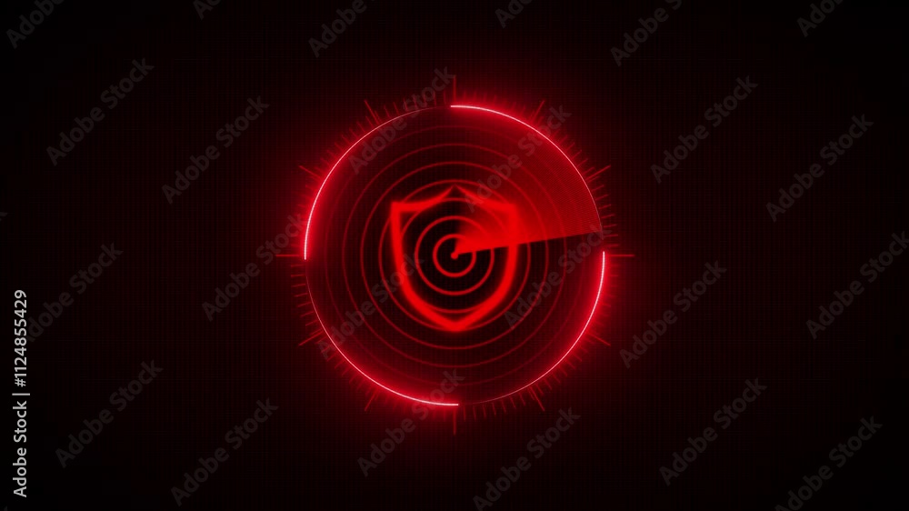 Poster digital blue realistic radar with targets on monitor in searching. air search . military search syst