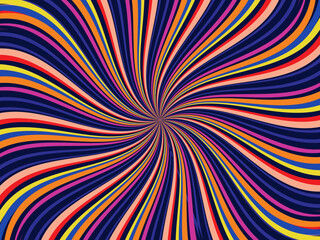 Vintage retro banner background. Colorful grunge wave wallpaper. Vector illustration. Twist party backround pattern.