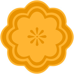 Mooncake flat icon
