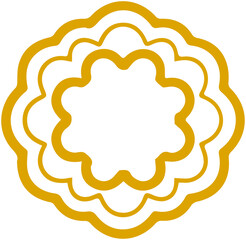 Oriental Flower Shape line icon
