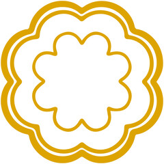 Oriental Flower Shape line icon
