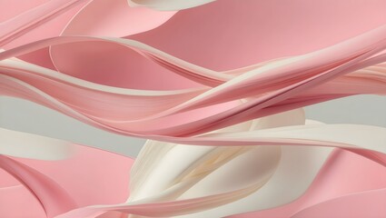 Abstract Pink and White Swirls. Minimalist Design