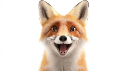 Obraz premium Happy Surprised Fox Portrait