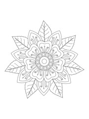 Flower coloring pages for kids