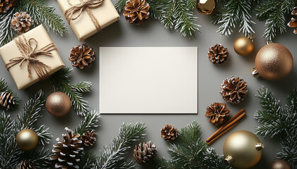 Fototapeta premium The blank menu card mockup invite and special event. Generative AI.