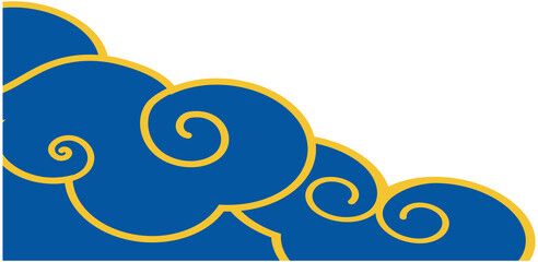 Chinese Cloud Decoration Border
