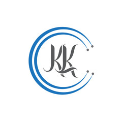 KLK modern elegance and creative logo design KLK luxurious alphabet design . KLK letter initial logo design.


