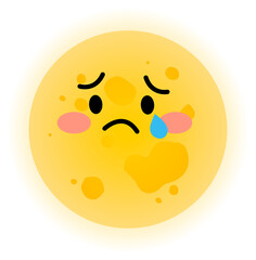 Cry Moon cartoon icon