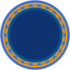 Mid autumn festival round frame