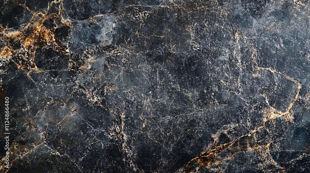 Poster dark marble texture with golden veins creating luxurious background