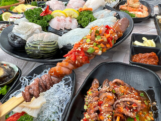 Korea food. Grilled Whole Octopus