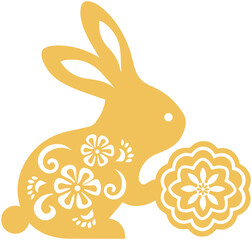 Mid autumn festival Rabbit Paper-cut