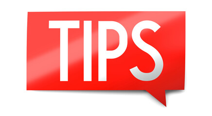 Tips - speech bubble - 3D illustration