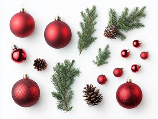 christmas tree branches and decorations