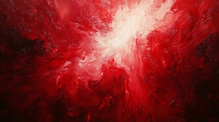 Red and white mixing colors creating abstract painting background