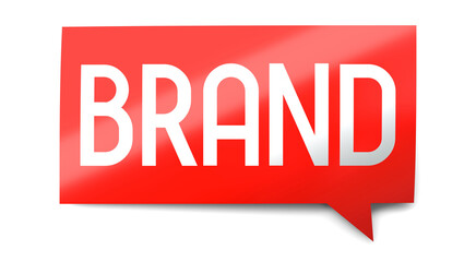 Fototapeta premium Brand - speech bubble - 3D illustration