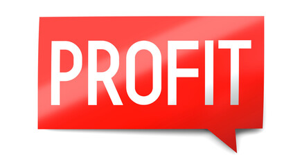 Fototapeta premium Profit - speech bubble - 3D illustration