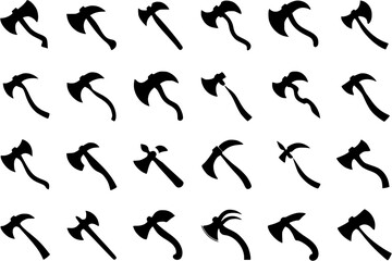 Rustic Axe Silhouette in High Contrast