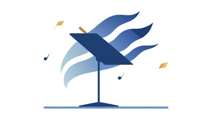 Music Stand, Conductors Score, Notes, Composition, Performance, Abstract, Blue, Wind, Artistic, Flow