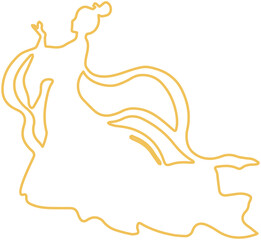 Chinese Fairies outline 