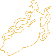 Chinese Fairies outline 