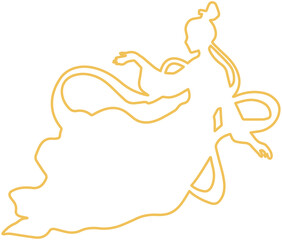 Chinese Fairies outline 