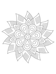 Flower coloring pages for kids