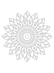 Flower coloring pages for kids