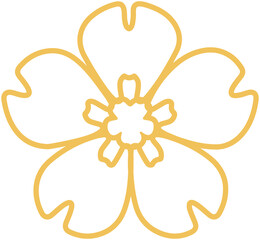 Oriental Style Flowers line icon