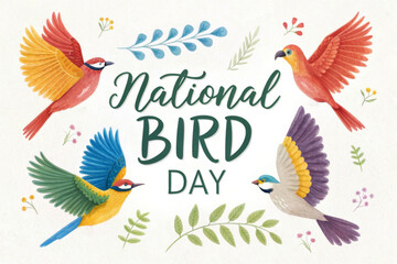 Obraz premium National colorful bird day celebration illustration.