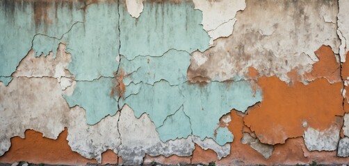 Distressed wall texture with smudged chalk and rusty stains