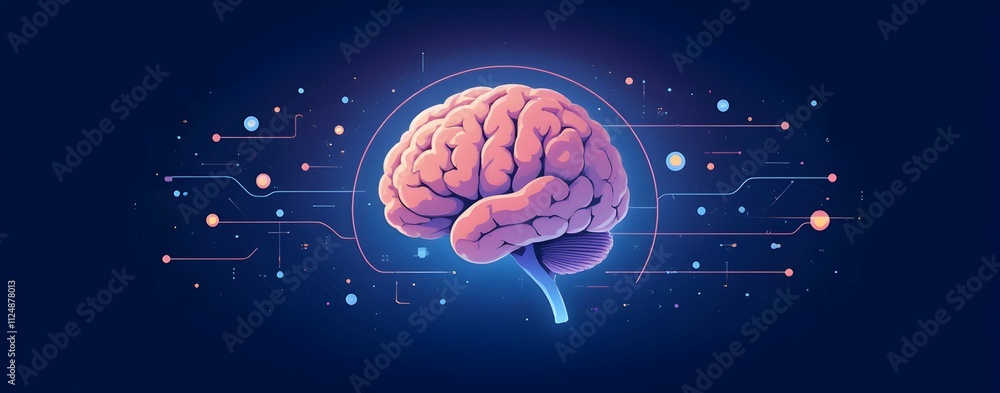 Poster unlocking the mind's potential: a captivating visual representation of the human brain's intricate n