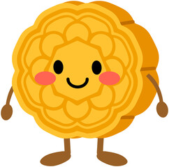 Smile Cartoon mooncake icon
